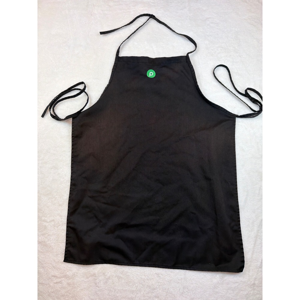 Publix Employee Uniform Bib Apron Black HPI Style 74344 Unisex OS Logo Green P